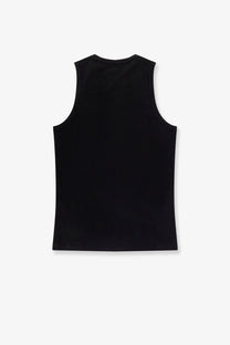 Tonywack men’s lyocell blend black sleeveless tank top with a simple solid design perfect for casual wear