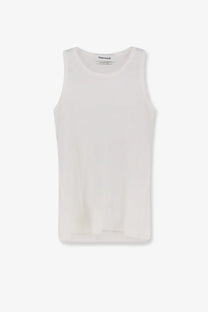 Tonywack men’s lyocell blend tank top white minimalist sleeveless top with smooth lightweight fabric and scoop neckline