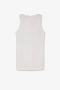 Tonywack men’s lyocell blend white sleeveless tank top with a simple minimalist design