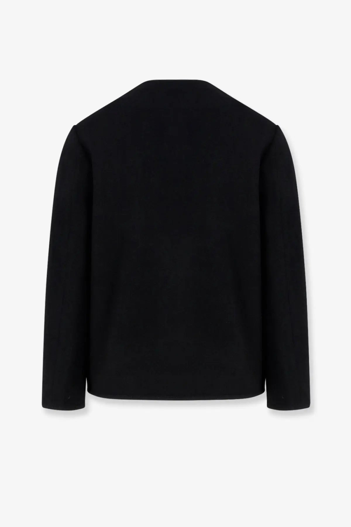 Tonywack men’s tweed blazer black with a simple minimalist design featuring a black long-sleeved sweater material