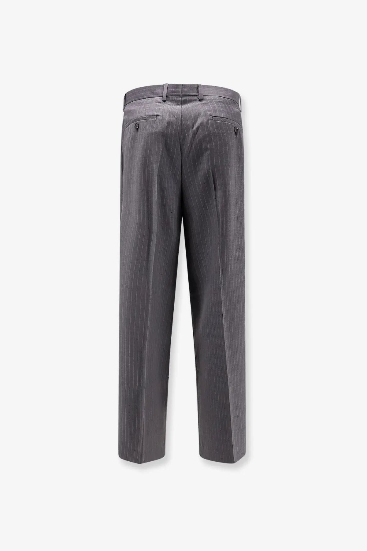 Tonywack men’s wool blend grey trousers with tailored fit and subtle pinstripe texture