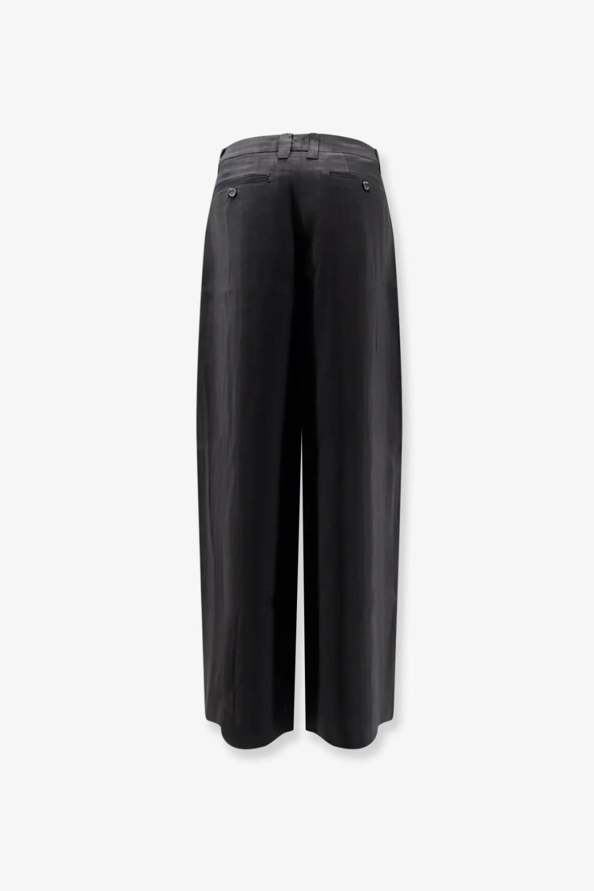 Tonywack women’s airy rayon black trousers with wide-leg tailored fit and subtle pleats at the waistband