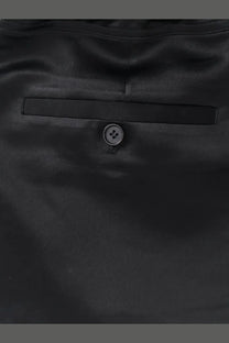 Tonywack women’s satin trousers black with sleek smooth texture and subtle sheen in luxurious satin fabric