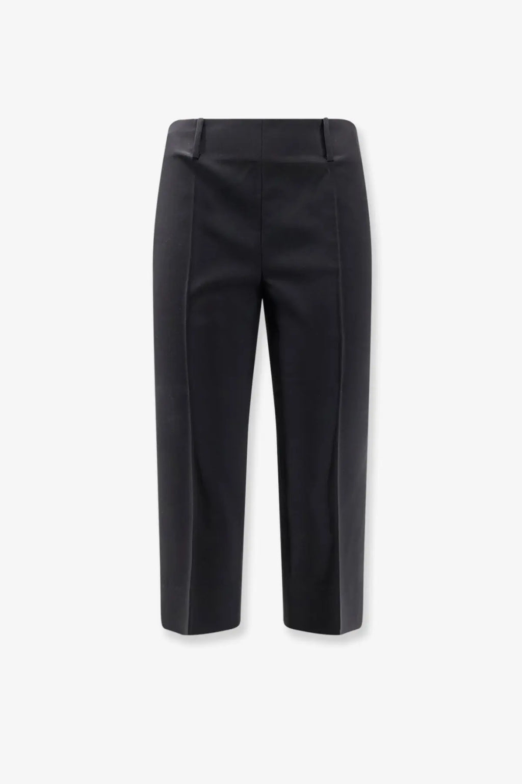 Tonywack women’s black wool blend capri trousers with a sleek tailored fit and subtle front pleats