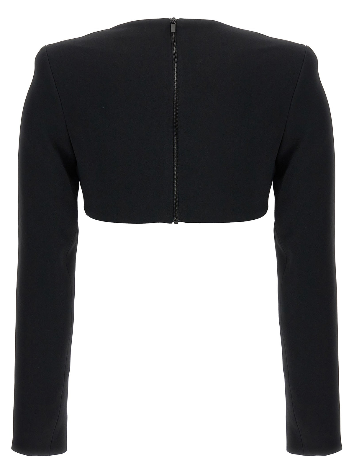 David Koma Top 3D Crystsal Chain and Square Neck Black
