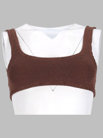 Mc2 Saint Barth Women's Top Bikini Crinckle Naima Brown
