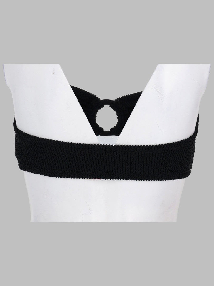 Mc2 Saint Barth Women's Top Bikini Crinkle Yulia Black
