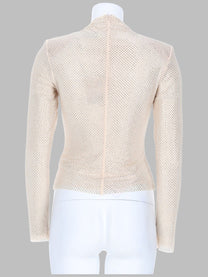self-portrait Women's Top Con Cristalli White