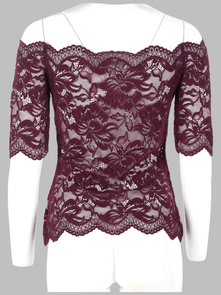 Rabanne Women's Top Con Spalle Scoperte Red