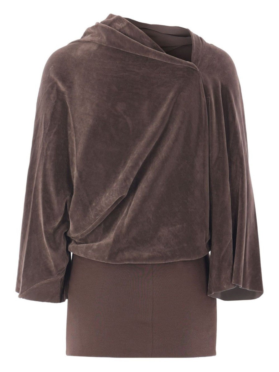 Rick Owens Women's Top Cylinder Brown, view 2