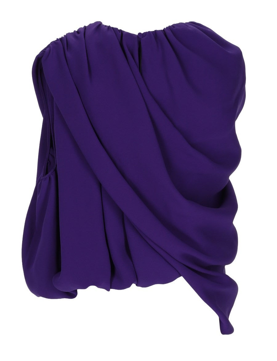 Balenciaga Women's Top Mantella in Seta Purple