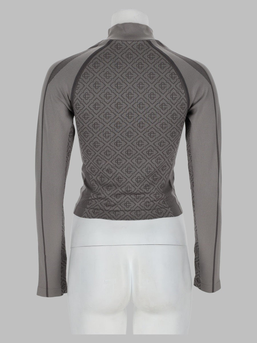 Casablanca Women's Top Monogram Manica Lunga Grey