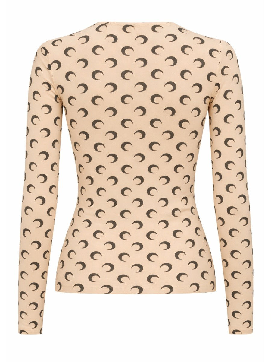 Marine Serre Women's Top Moon Beige