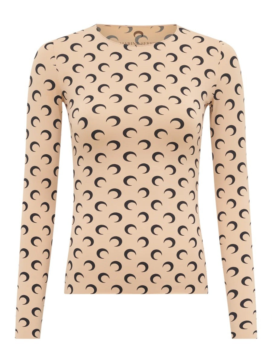 Marine Serre Women's Top Moon Beige