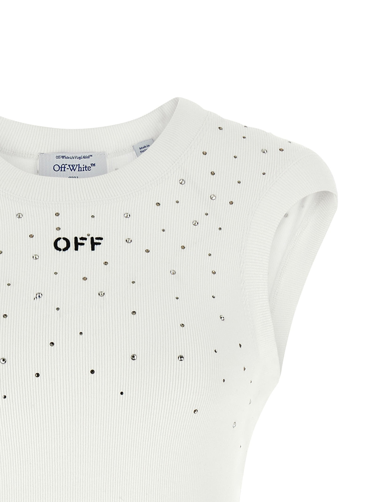 Off-White Top Swarowski White