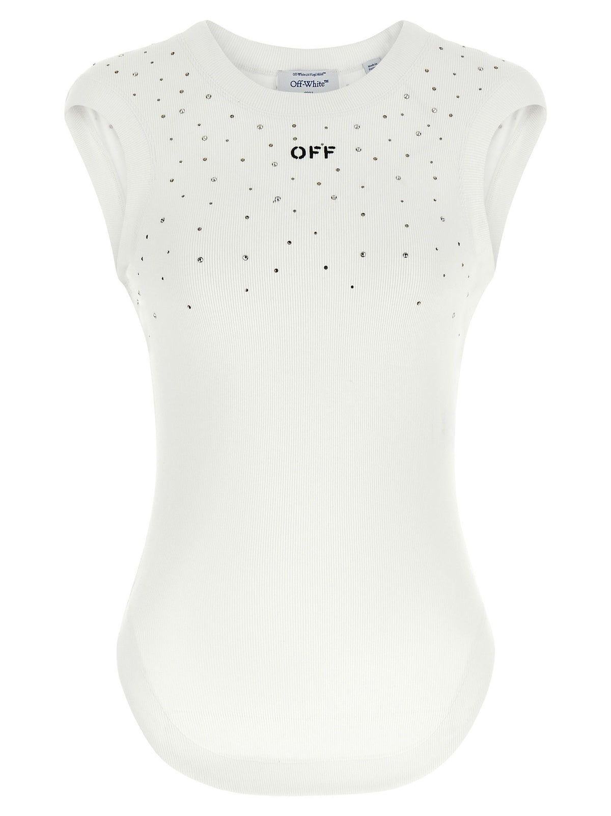 Off-White Top Swarowski White