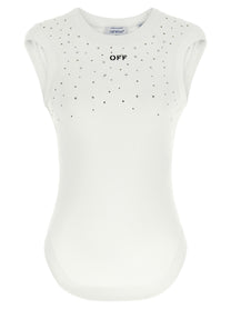 Off-White Top Swarowski White