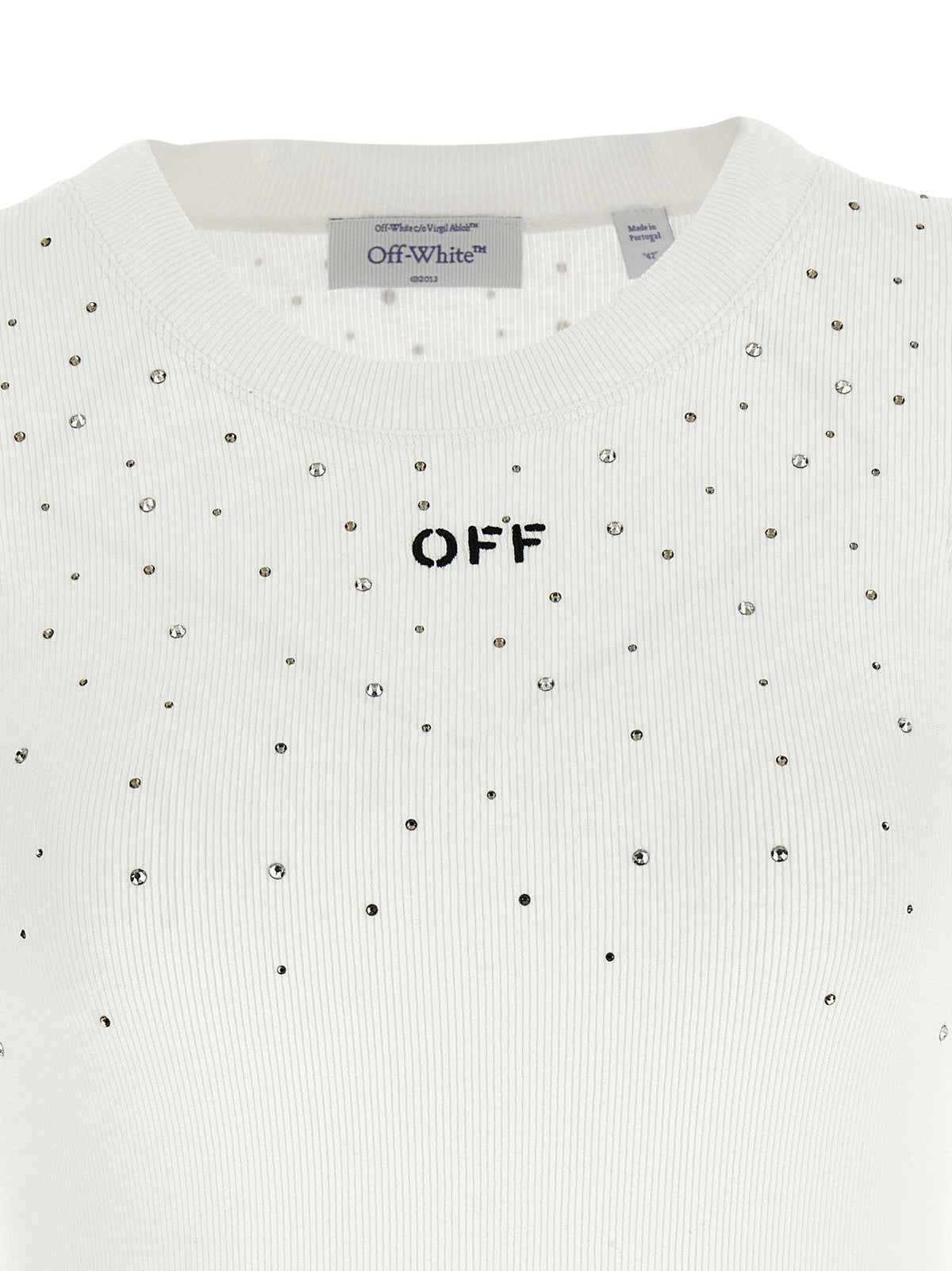 Off-White Top Swarowski White