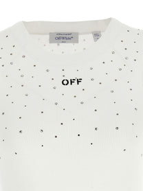 Off-White Top Swarowski White