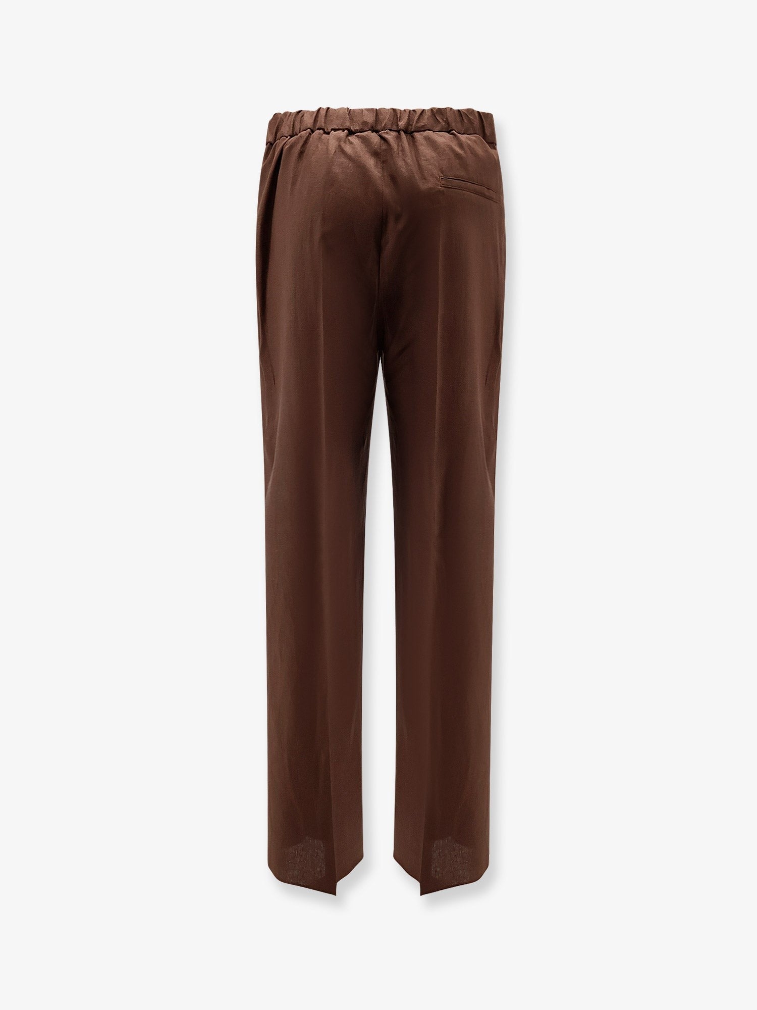 Hevò Men's Torre Chianca Linen and Viscose Trousers Brown