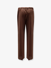 Hevò Men's Torre Chianca Linen and Viscose Trousers Brown