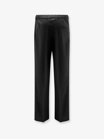 Hevò Men's Torre Chianca Wool Blend Trousers Black