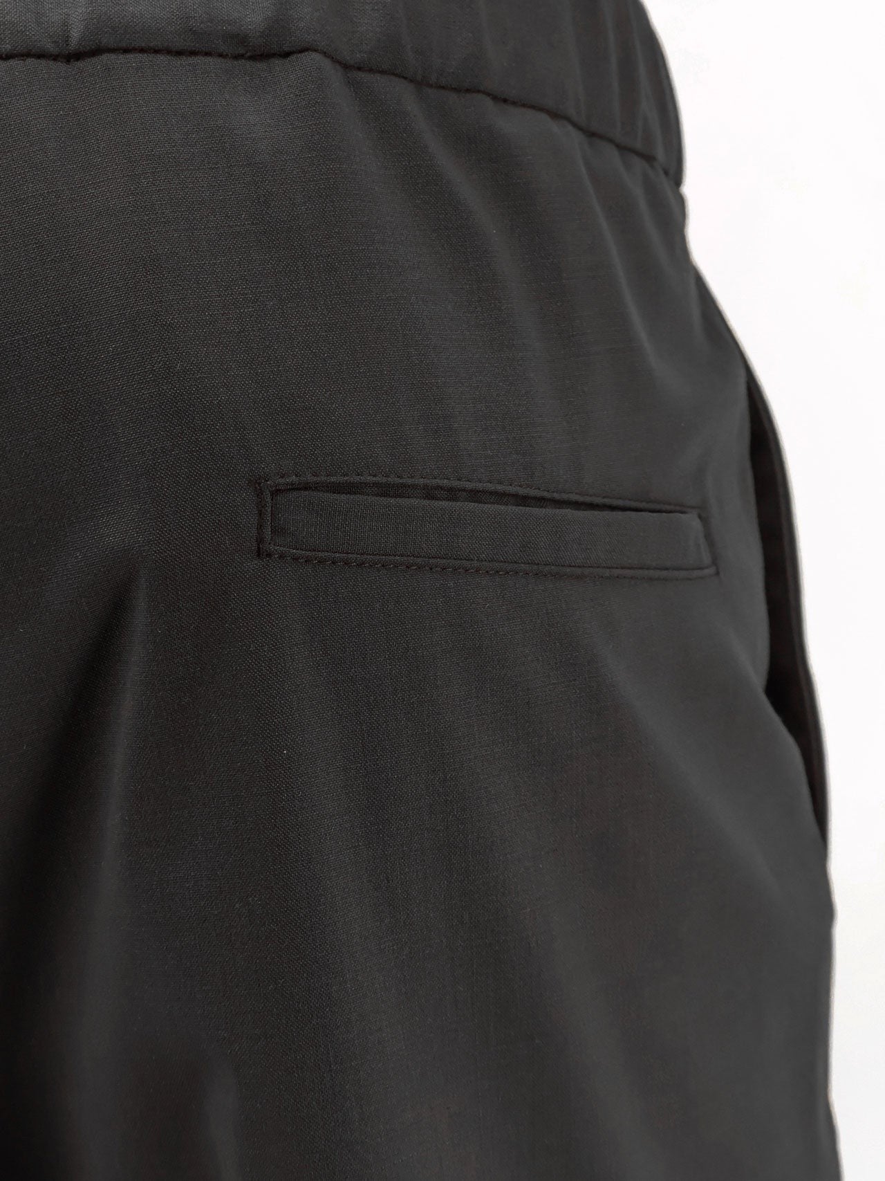 Hevò Men's Torre Chianca Wool Blend Trousers Black