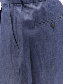 Hevò Men's Torre Lapillo Cotton Shorts Blue