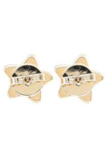 Tory burch women’s earring kira gold star-shaped stud earrings with gold-toned metallic finish and central clasp