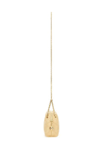 Tory Burch women’s shoulder bag Fleming beige quilted leather with gold-tone chain strap and hardware