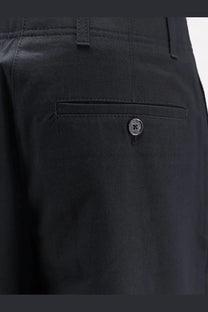 Toteme women’s relaxed black cotton denim chino trousers with subtle twill weave and single button front pocket closure