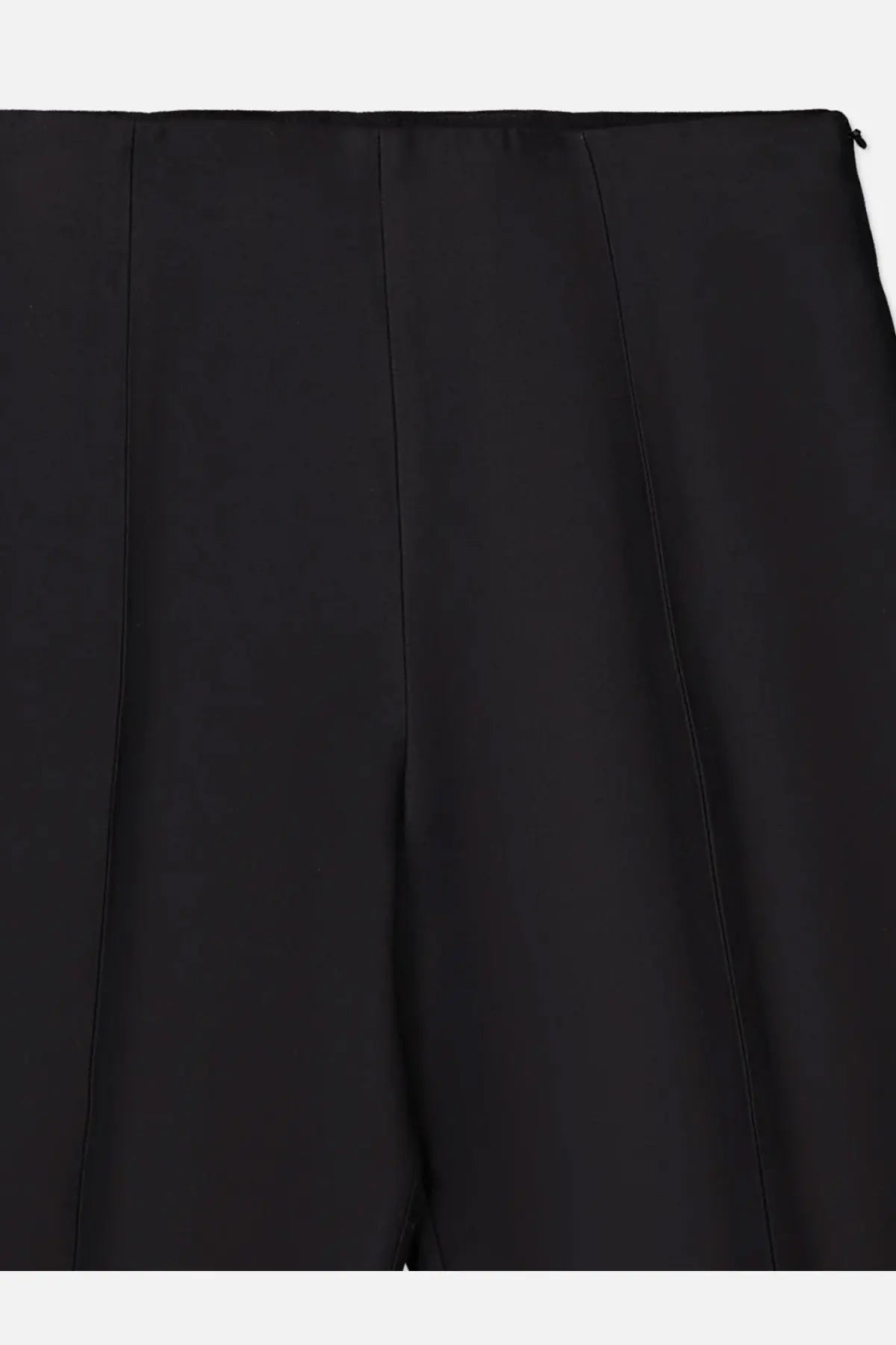 Black high-waisted toteme women’s slim evening wool and silk trousers with tailored fit and subtle vertical pleats