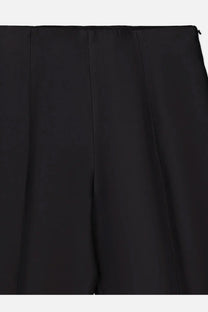 Black high-waisted toteme women’s slim evening wool and silk trousers with tailored fit and subtle vertical pleats