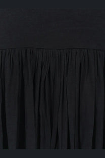 Toteme women’s black ruffled skirt made of soft flowing viscose fabric with gathered details for a stylish look