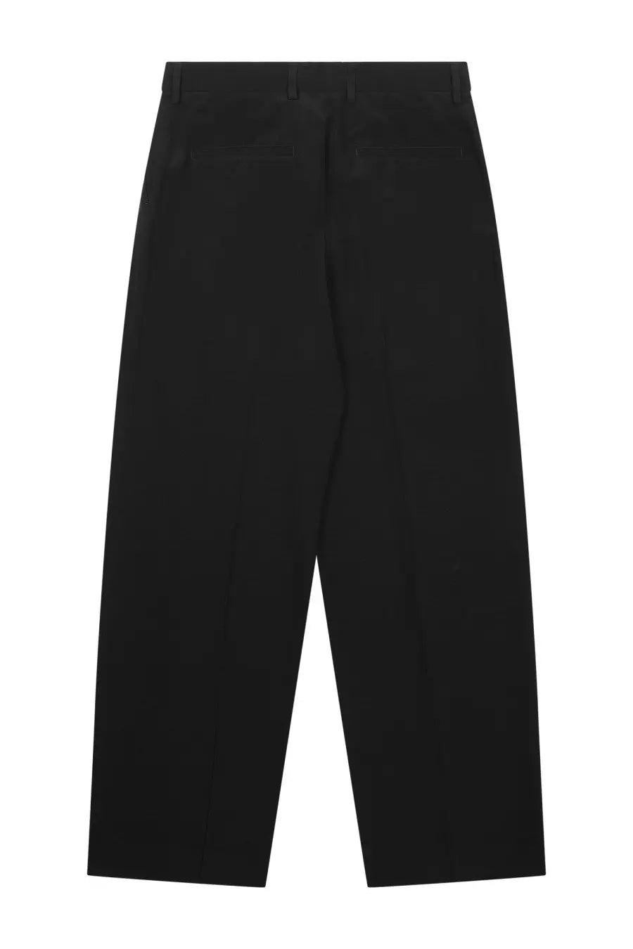 Toteme women’s black wide-leg trousers with sleek minimalist design and clean stitching in straight fit