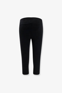 Toteme women’s black high-waisted capri leggings made from smooth stretchy viscose blend fabric