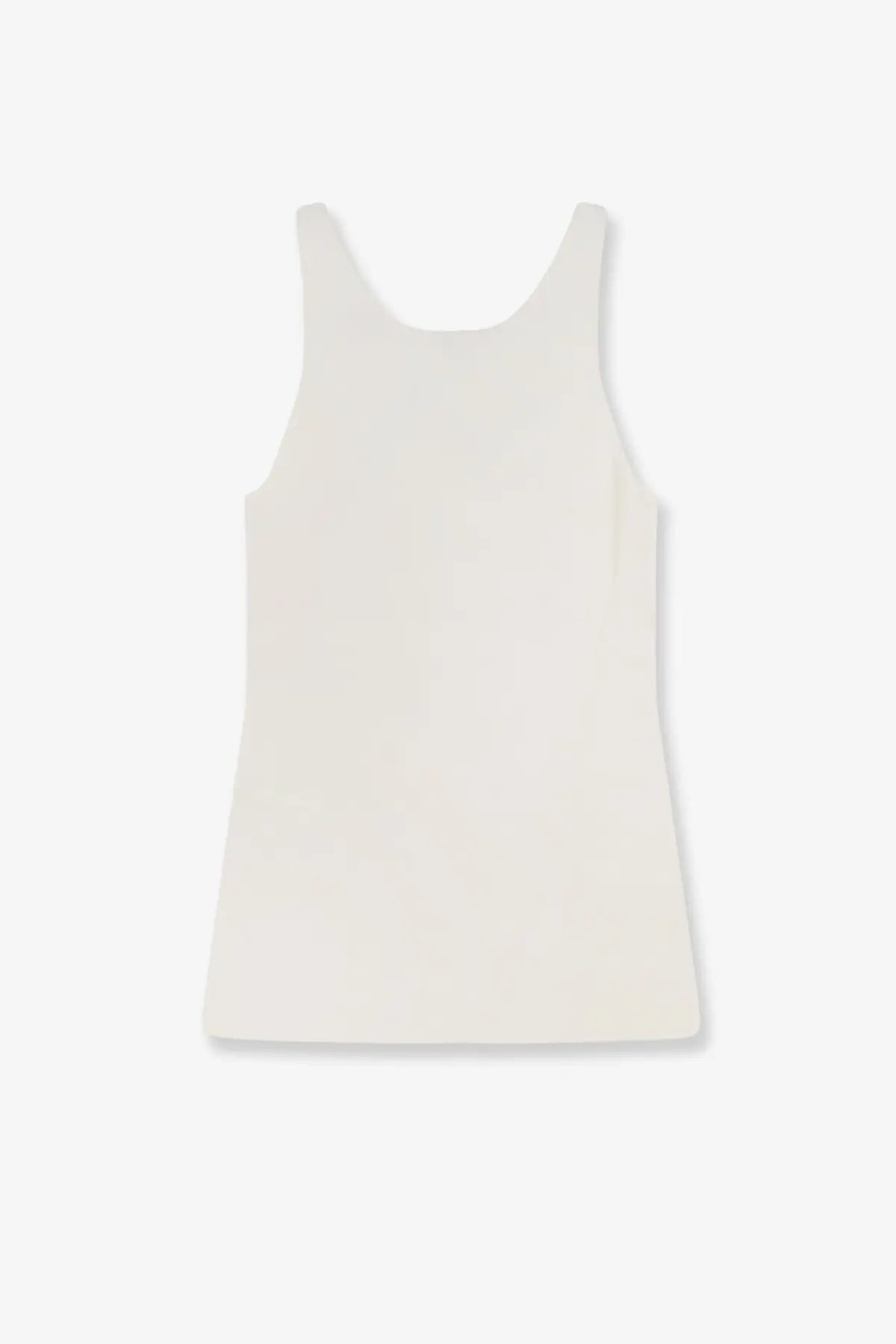 Toteme women’s off-white viscose blend tank top with lightweight fabric and subtle seam detailing