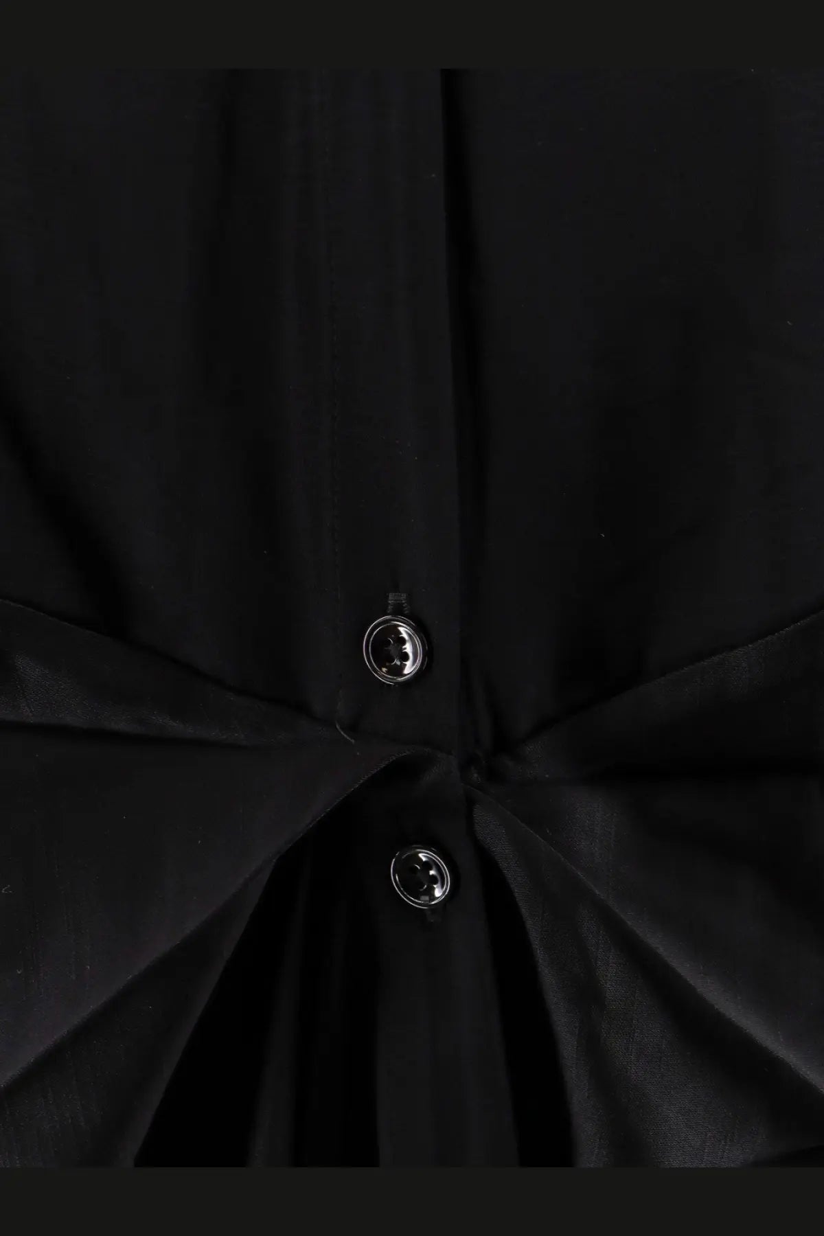 Black toteme women’s viscose long dress with silver-toned buttons and button-up shirt style front