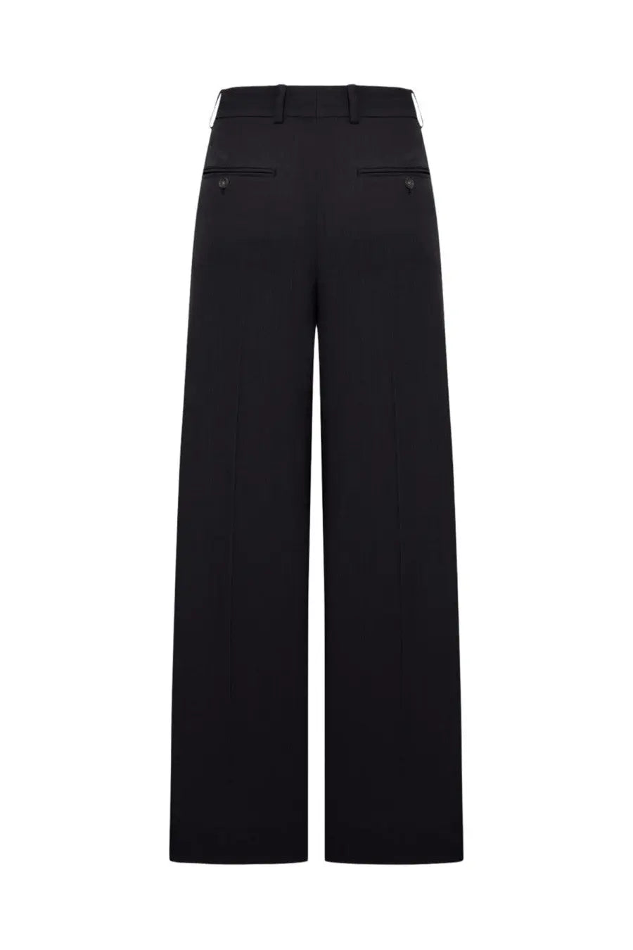 Toteme women’s wool blend tailored pants black with sleek wide-leg fit and subtle front pockets