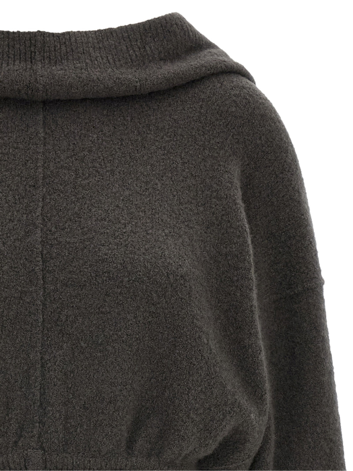 Rick Owens Tower Pull Hoodie Grey, view 3