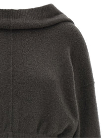 Rick Owens Tower Pull Hoodie Grey, view 3