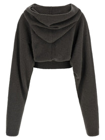 Rick Owens Tower Pull Hoodie Grey, view 2
