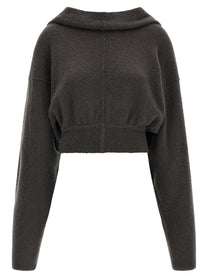 Rick Owens Tower Pull Hoodie Grey