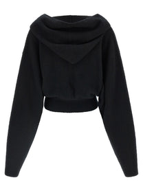 Rick Owens Tower Pull Hoodie Black, view 2