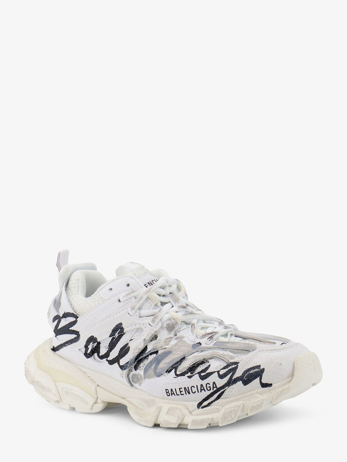 Balenciaga Women's Track Signature Sneakers Black