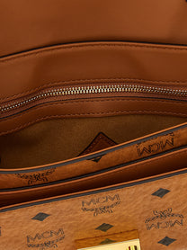 MCM Tracy Medium Shoulder Bag Brown