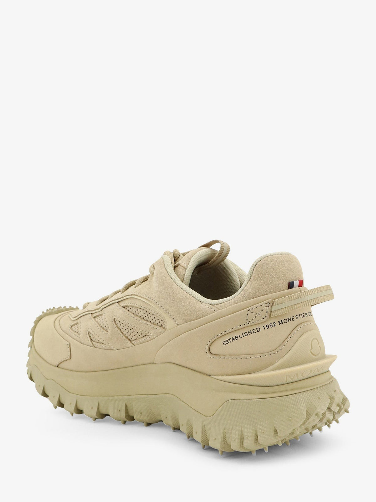 Moncler Men's Trailgrip Apex Craft Gtx Mesh and Suede Sneakers Beige