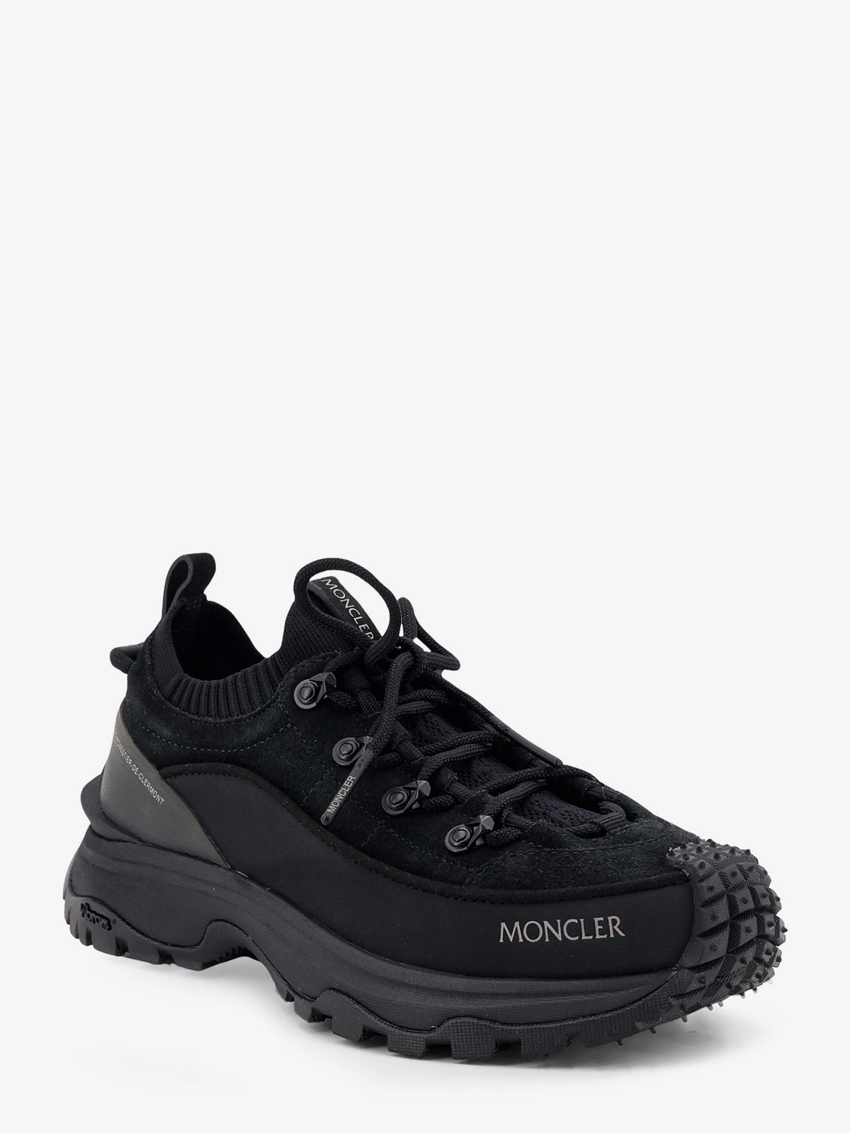 Moncler Women's Trailgrip Lite3 Nubuck and Suede Sneakers Beige, view 2