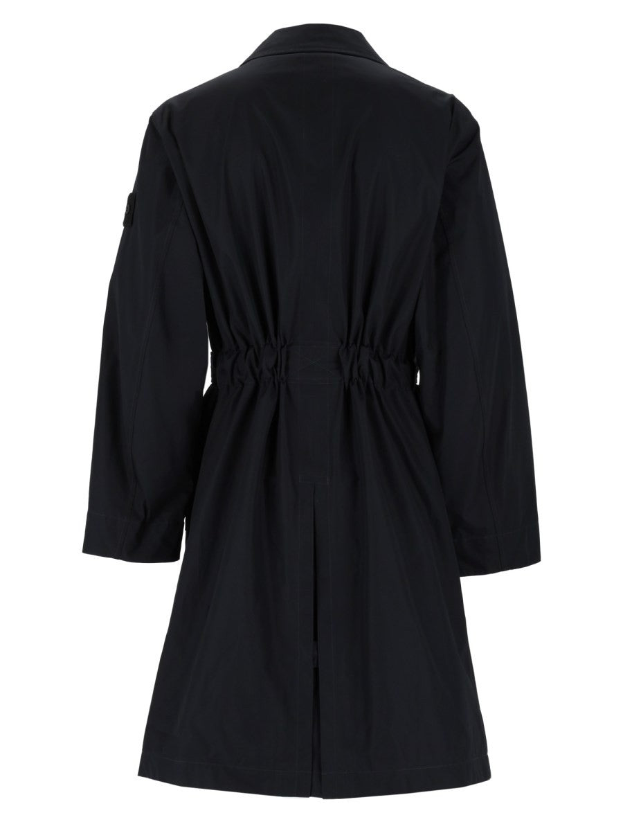 Stone Island Men's Trench Con Cintura Black