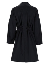 Stone Island Men's Trench Con Cintura Black